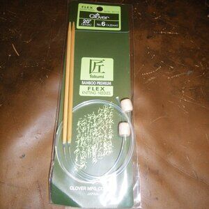 Takumi Bamboo Premium Flex No 6 Knitting Needles 20"